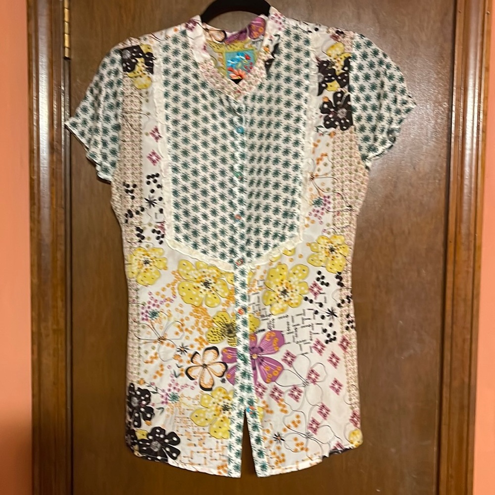 Johnny Was silk blouse
